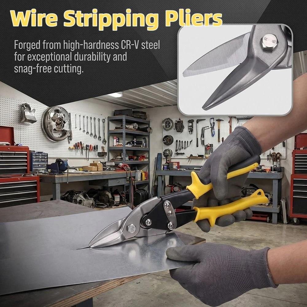 Multi-functional Metal Sheet Shear Anti Slip Handle Wire Cutters  Electrician Tools