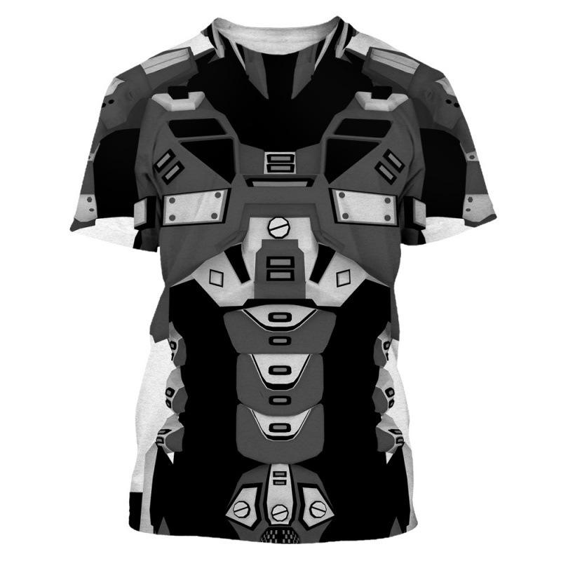 3D Men's T-shirt Fashionable Round Neck Short Sleeved Top Summer New Men's Top