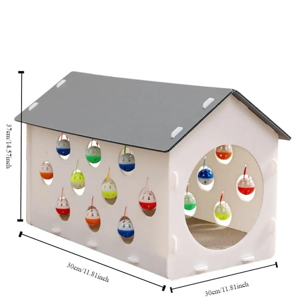 

Bell Toys Cat s House Interactive Boredom Relief Splice Cat Bed Wear Resistant Tunnel Pet ToyTunnel Cat Toy Cat Accessories Gift белый
