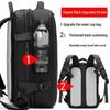 Men's Expandable Waterproof Business Travel Backpack, Large Capacity, Oxford Cloth, for Laptops.