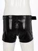 Men Latex Boxer Shorts Hot Pants Bar Disco Performance Costume Openable Cortch Bulge Pouch Underwear Nightclub Sexy Nightwear