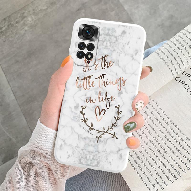 Marble Pattern Phone Case For Redmi Note 11 Pro Protective Cover Case Pink Silicon Soft Funda For Xiaomi Redmi 13C Note 13 4G