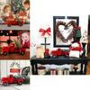 Charming Rustic Red Truck Christmas Decoration For Tree And Home Office Design