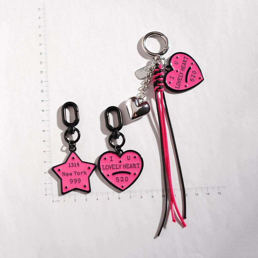 INS Cute Cartoon Star and Heart Keychain Pendant - Small Gift for Bags and Backpacks