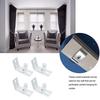 4-Piece Brackets, Heavy-Duty Portable Spare Parts for Window Headrail Mounting, Professional Iron