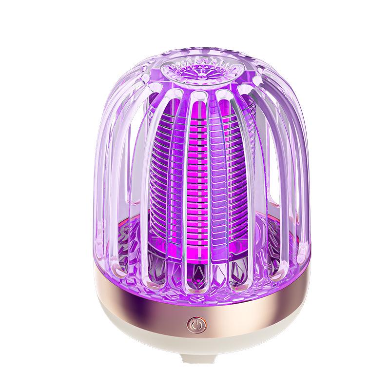 USB Rechargeable Crystal Mosquito Killer Lamp for Indoor & Outdoor Use Mosquito Killer Lamp [Direct Plug Version] бежевый/золотой