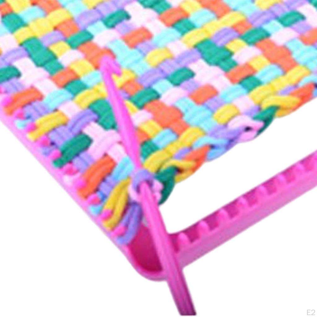 Durable Knitting Loom Set Rope with Hook Handcrafts Multicolored Accessories Tool
