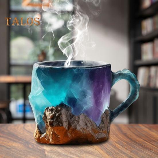 Mineral Faux Crystal Coffee Mug 11 Oz Faux Crystal Mineral Water Cup Unique Design Heat Retention Drinking Mug for Home And Office