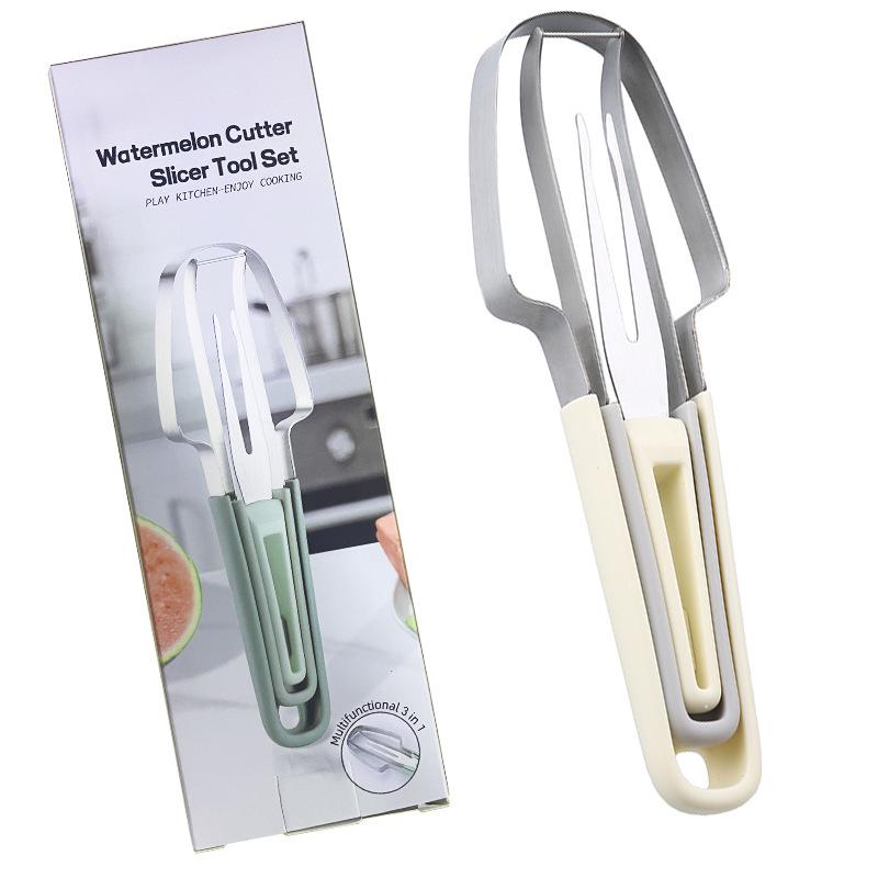 Stainless Steel 3-in-1 Multi-Functional Watermelon Slicer & Divider