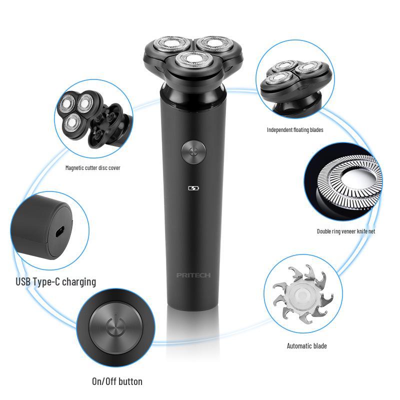 Pichi 4D Rechargeable Multifunction Electric Shaver for Men