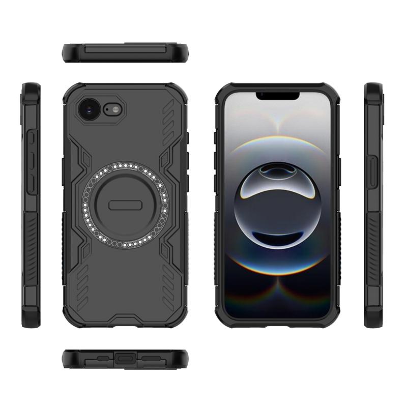 Shockproof Armor Case For iPhone 16e Magnetic Adsorption Wireless Charge Cover For iPhone 16e Case For iPhone 16e Case 6.1 inch
