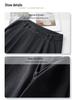 2025 Women's Gray Wide-Leg Floor-Length Pants - Summer Slimming, Loose Fit with a Drapey High-End Feel