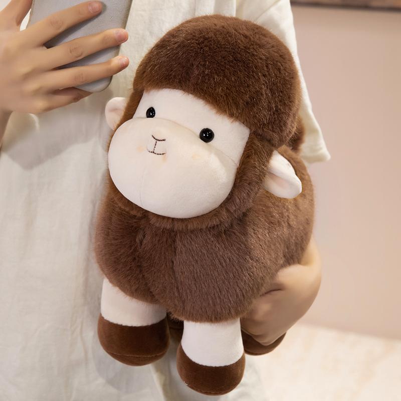 25/35Cm Cute Laura Lamb Plush Doll Black White Brown Sheep Plush Doll Ranch Lamb Doll Soft Stuffed Animal Ranch Souvenirs