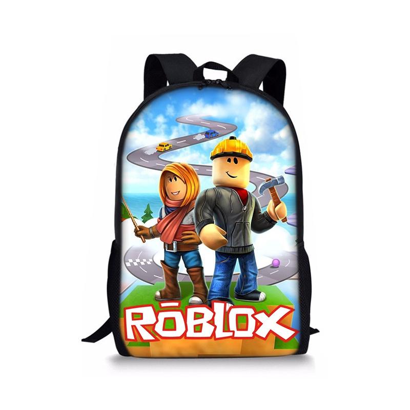 Plecak Roblox o dużej pojemności i z płynnie działającymi podwójnymi zamkami błyskawicznymi do szkoły i podróży
