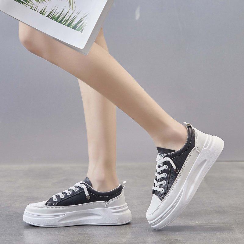 Little white shoes platform women's versatile shoes 2025 new spring mesh shoes breathable mesh flats popular women's shoes summer