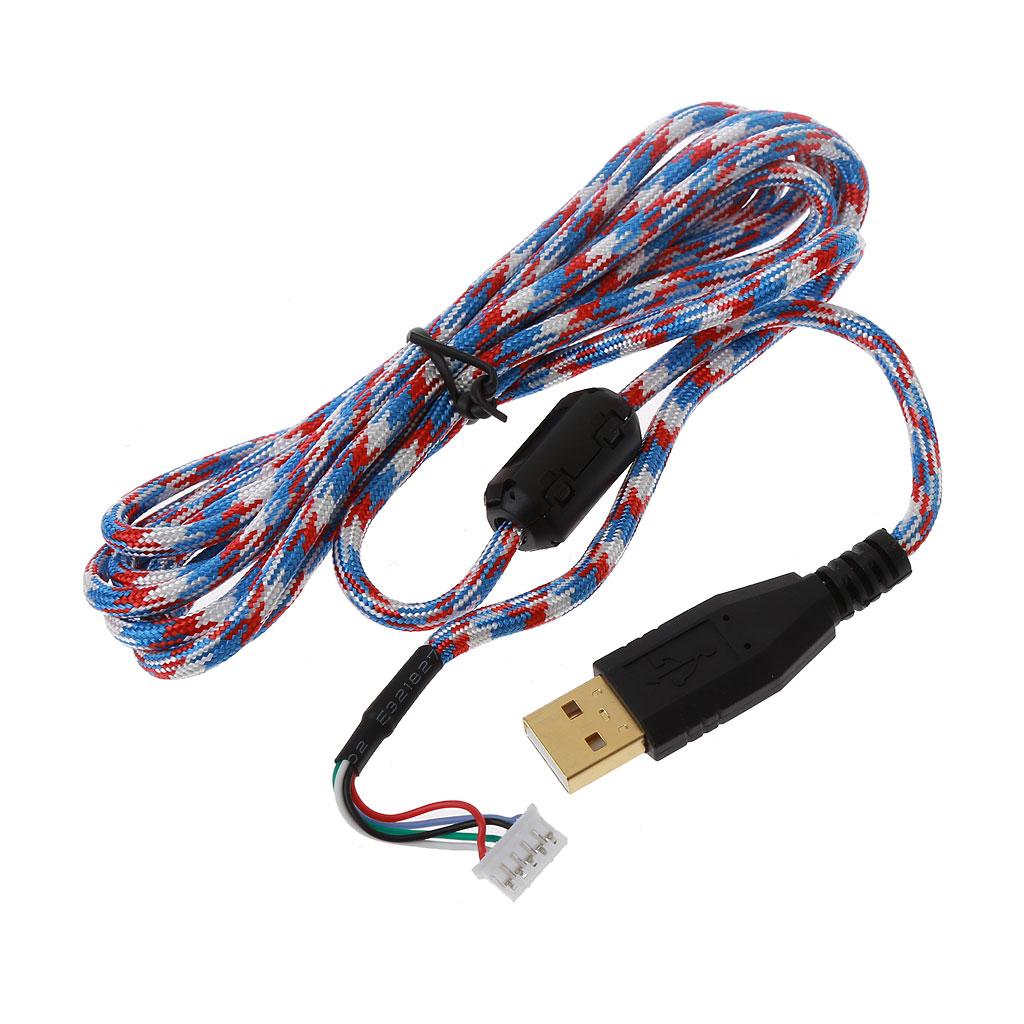Durable Mouse Replacement Accessories Wear Resistant Umbrella Rope Soft Durable Universal Mouse Cable 2m Mouse Wire