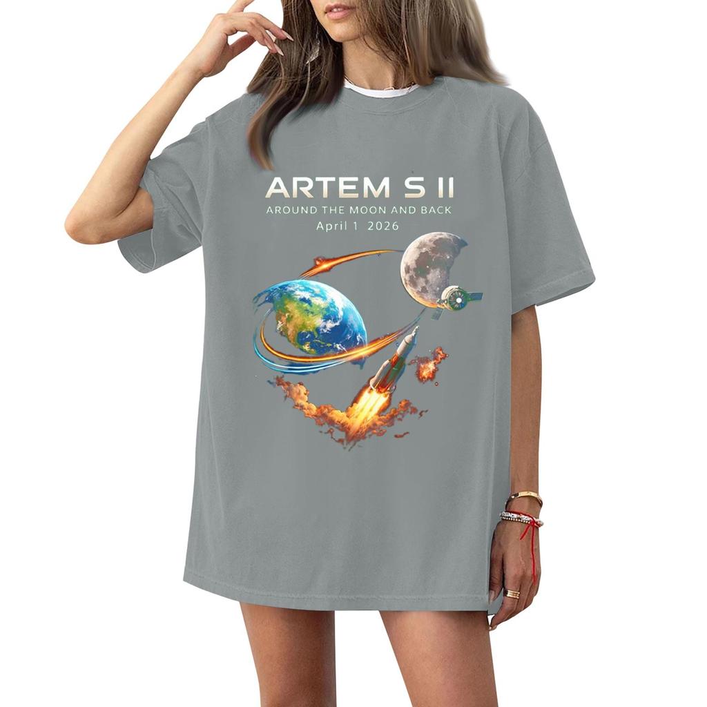 Damen Freizeit T-Shirt mit kurzen Ärmeln, Rundhalsausschnitt, Grafikdruck, Lockerer Schnitt, Bequemes Oberteil, Geeignet für den täglichen Gebrauch und Outdoor-Aktivitäten
