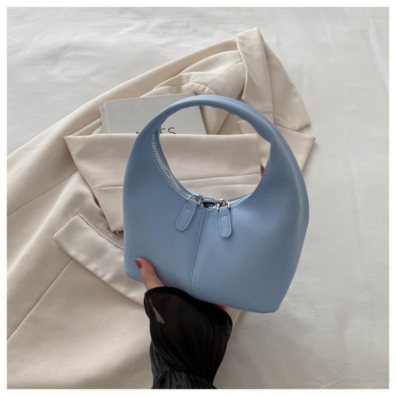 Mini Pu Leather Hobo Top Handle Bag With Zipper Closure Multiple Color Choices For Daily Use Shopping Weekend Trips