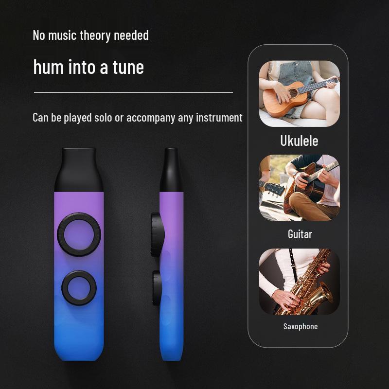 Gradient Color Double Hole Kazoo with Double Membrane - High Low Tone Kazoo Instrument