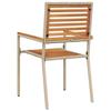 Garden Stackable Chairs 2 Pcs Brown and Beige 54 X 56 X 90 Cm