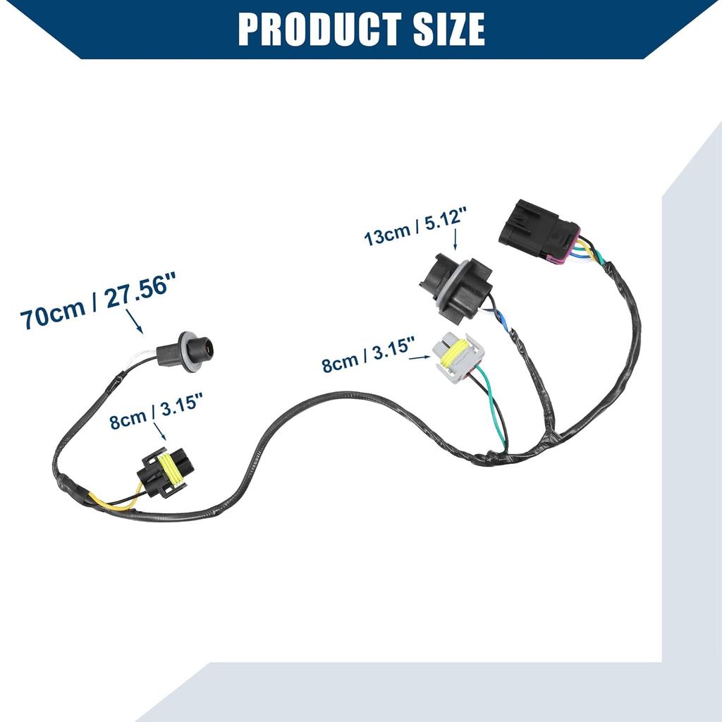 No.15930264 Headlight Wiring Harness Headlamp Socket Connector Wire for Chevy Malibu 2008-2012 / Front Headlamp Wire Harness Connector/Durable