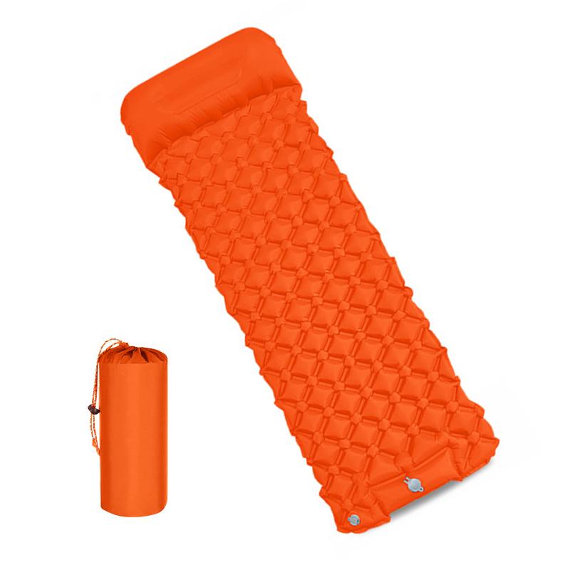 Self-Inflating Sleeping Mat Ultralight Air Mattress with Integrated Pillow Outdoor Camping Foldable Sleeping Mat for Camping Hik