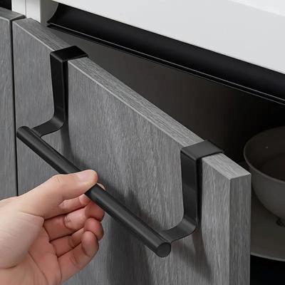 Durable Stainless Steel Towel Rack Punch-Free Towel Rod Over the Door Hanging for Bathroom Kitchen Towel Storage Rack Durable Space Saving Rack