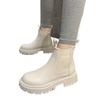 Internet celebrity velvet thick Martin boots women's 2025 autumn and winter new soft leather versatile height-increasing short boots cigarette boots