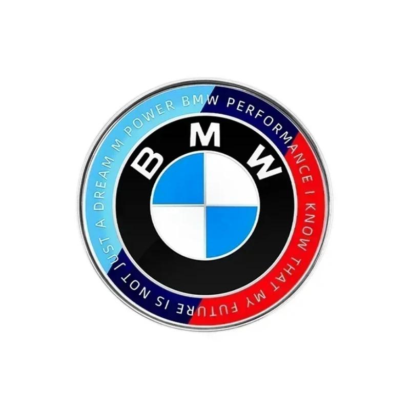 KZEUE1 Car Sticker 45MM Car Steering Wheel Badge Emblem Sticker Auto Styling For BMW 1 3 5 7 Series M Performance M3 M5 F01 F20 F10 F13