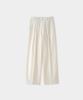 Jeilium Owens Linen Double-Pleated Elastic Trousers Ivory