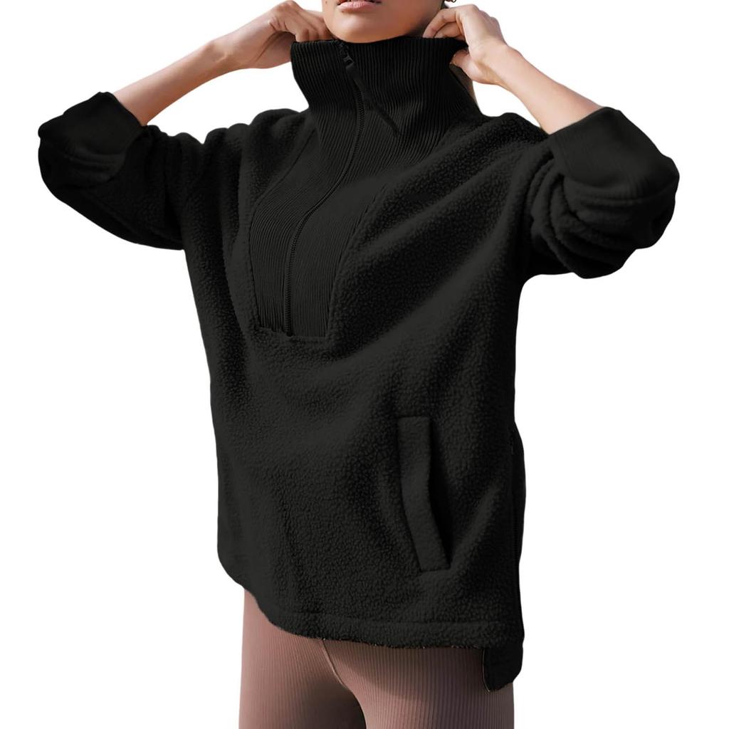 Neue Mode V-Ausschnitt Sweatshirts für Damen Langarm Leicht Herbst- und Winteroberteile