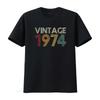 50th Birthday Vintage 1974 T Shirt for Best Friend Women Vintage Washed Fashion Soft Comfortable Streetwear Designer Clothes