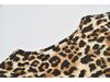 2020 Summer V-neck Slim Fit Leopard & Snake Print Crop Top T-shirt for Women