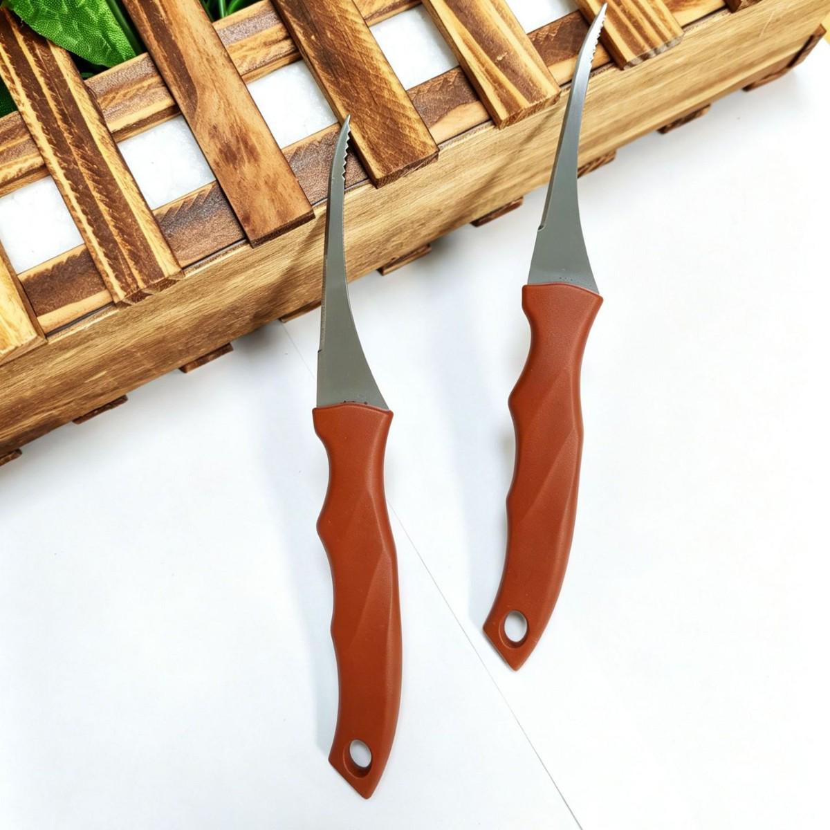 Stainless Steel Shrimp Peeler with Rubber Handle Model 1