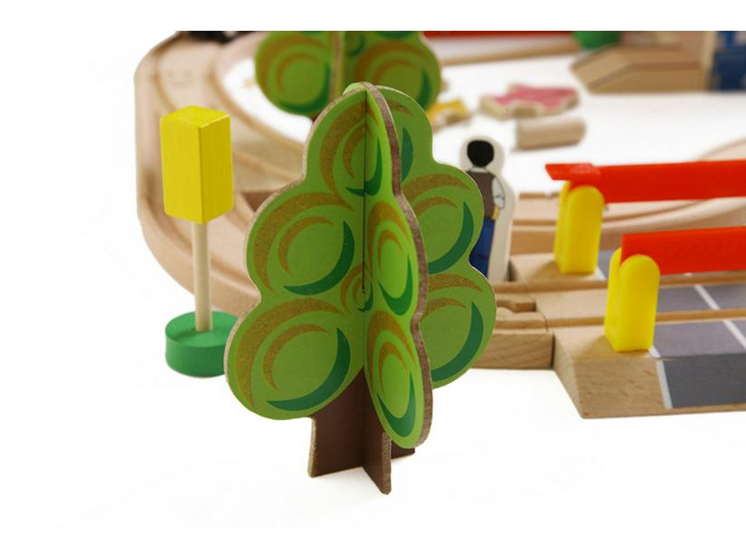 69-Piece Wooden Train Set for Kids - Educational Assembly Toy for Parent-Child Play