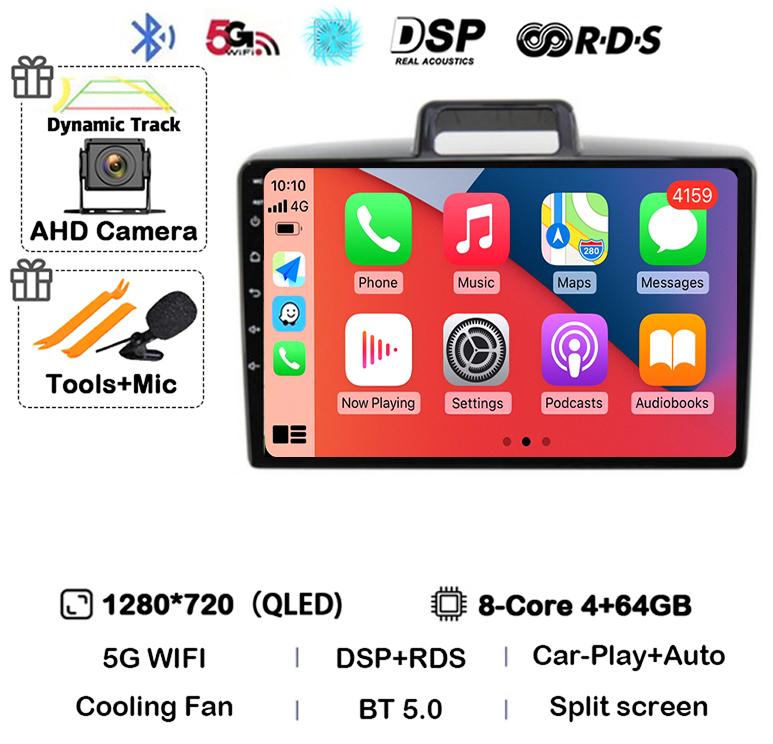 Android 14 Carplay Auto Car Radio For Toyota Corolla Axio 2 Fielder 3 E160 2012-2021 Navigation GPS Multimedia Player 360 Camera