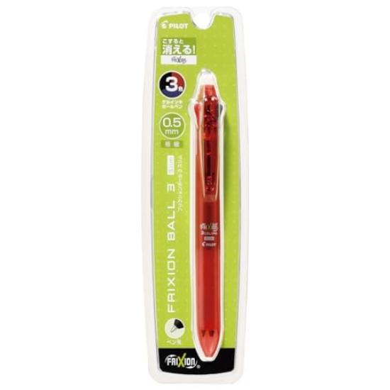 PILOT FriXion Ball 3 Slim Kugelschreiber mit roter Mine PLKFBS60EFR 0,5mm Stift,