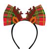 Elk Christmas Headbands Bowknot Cartoon Holiday Hairbands  Costume Party Accessories