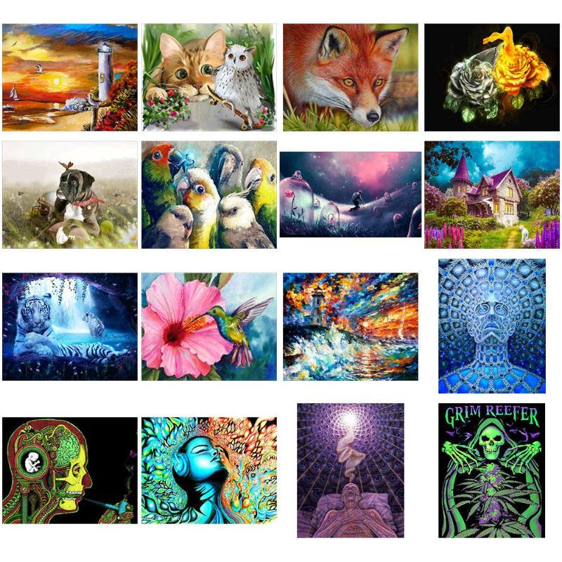 Buy 5D DIY Full Drill Diamond Painting Abstract Cross Stitch Embroidery ...