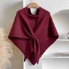 Soft Triangle Scarf Solid Color Sweater Shawl Cape Fashion Knitted Shawl