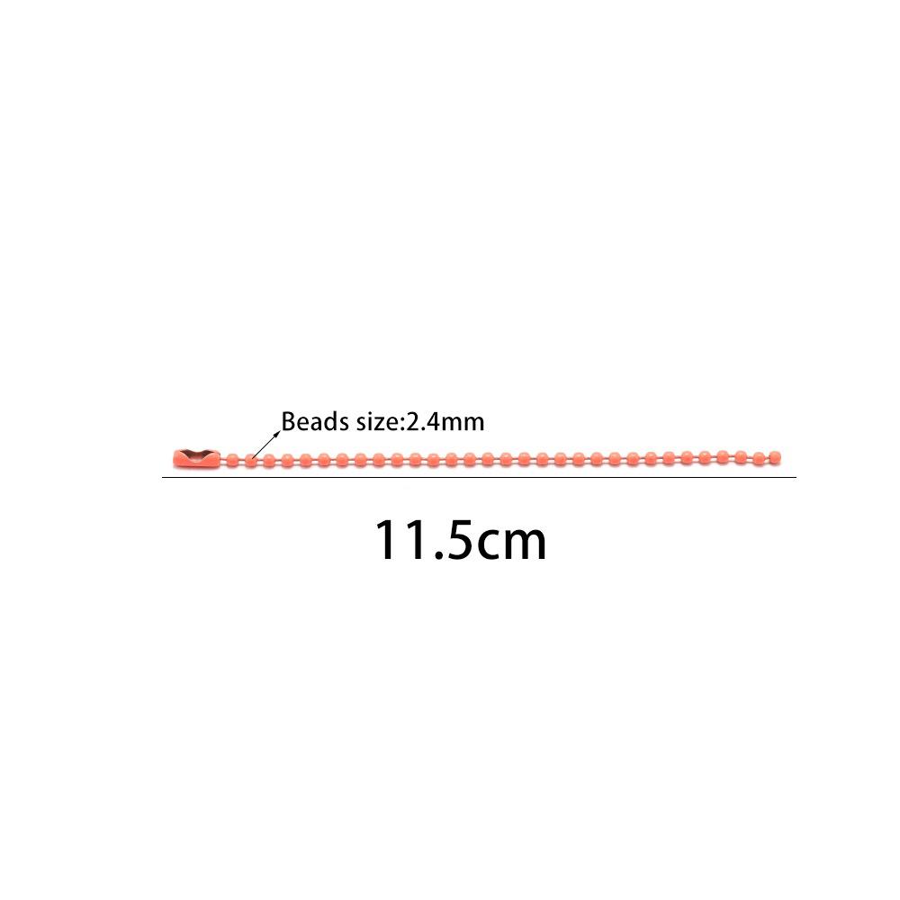 Farebná 11 cm kovová guľôčková retiazka na DIY šperky, kľúčenky