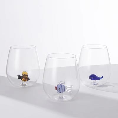 Cute Transparent Borosilicate Glass Cup Cartoon 3D Animal Design Household Milk Juice Water Cup for Kids And Adults