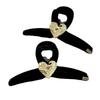 Black Hair Clips, Golden Heart-shaped Women's Autumn and Winter Hair Claw Clips, Large-sized Hair Clips,elegant Hair Accessories