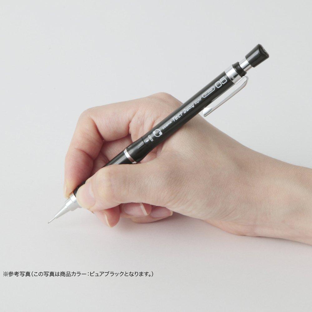 Zebra Mechanical Tecto Two Way Pencil, Light, 0.5mm, Black, MA42-BK