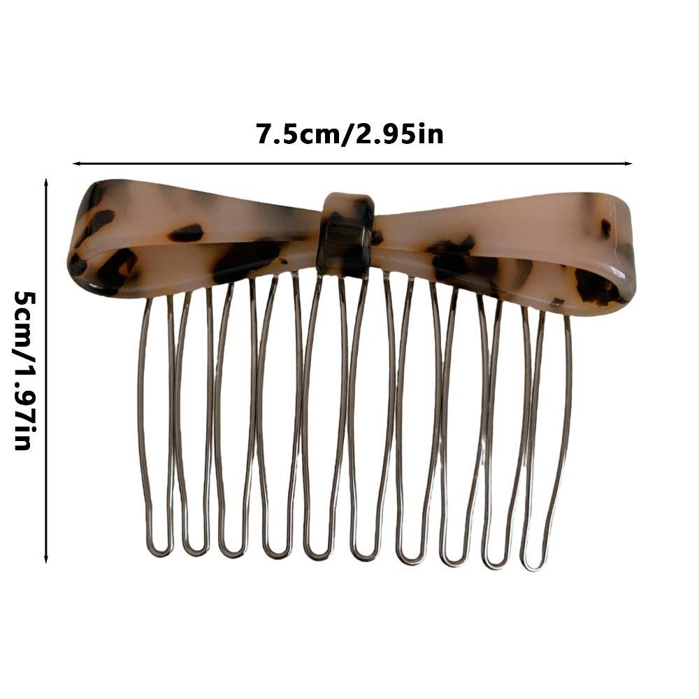 Styling Tools Acetate Hair Side Clip 10 Teeth Inverted Insert Hairpins Bowknot Hair Grips Fashion Accessory
