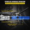 Hydraulic Flaring Tool Kit, 45° Double Flaring Tool, Brake Repair Brake Flaring Tools for 3/16"-1/2", Brake Flare Tool with Tube Cutter and Deburrer,