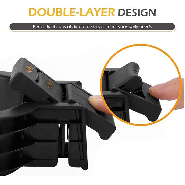 Cup Holder ert Divider, Car Console Cup Holder ert Compatible with Toyota Highlander 2014-, Console Cup Holder Divider Replaces 55618-0E200-C0