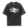 British Rail som buren av Damon Albarn T-shirt 100% premium bomull Pilar Tåg långa eller korta ärmar vintage Tvättad Mjuk Avslappnad