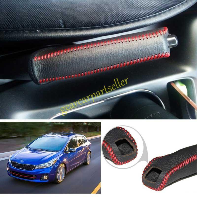 For Kia Forte K3 14-2018 Black Leather Center Shifter Hand Brake Holster Trim