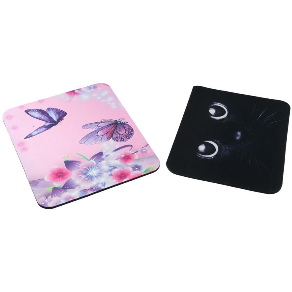 Rubber+cloth Black Cat Gaming Mouse Pad Multicolour Rubber Base Mouse Pad  Office